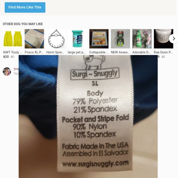 Surgi Snuggly washable disposable Dog Recovery suit - Picture 5 of 7